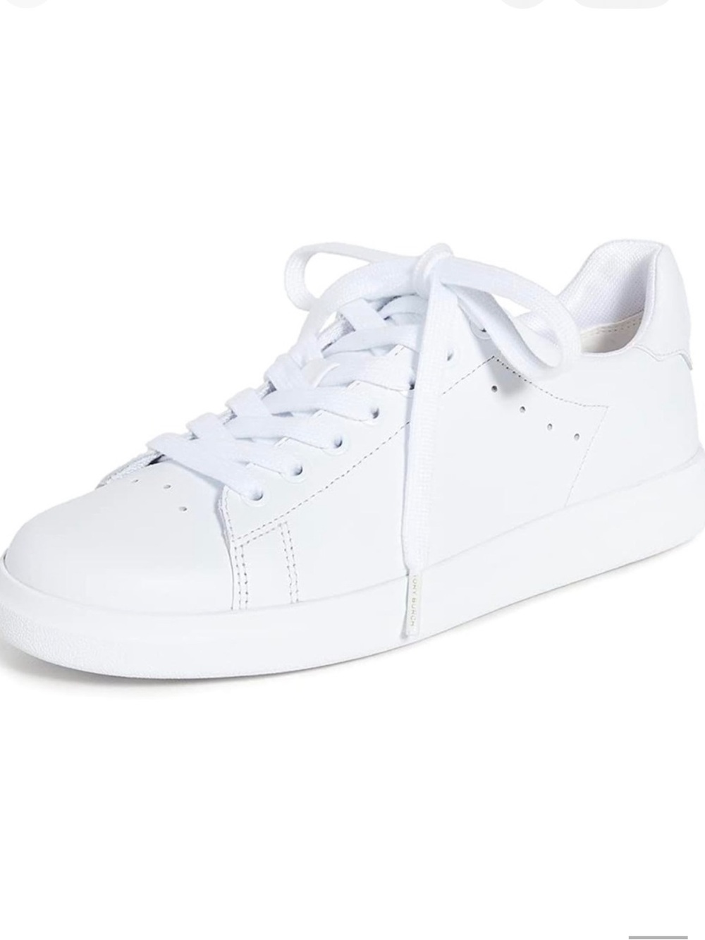 Tory Burch Howell Court - White Leather Low-Top Sneaker